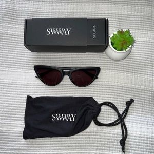 New! SWWAY by Pela Solana Sunglasses in Black.